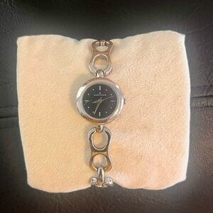 Anne Klein Black and Silver Women's Watch